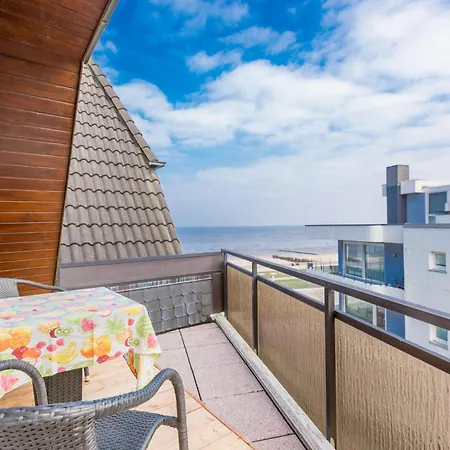 Residenz Meeresbrandung 32 Mit Balkon Und Meerblick . 4.stock, Einbaukueche, Geschirrspueler, 2 X Tv,schwimmbad, Sauna , Reservierter Stellplatz, Wlan ! Apartmán